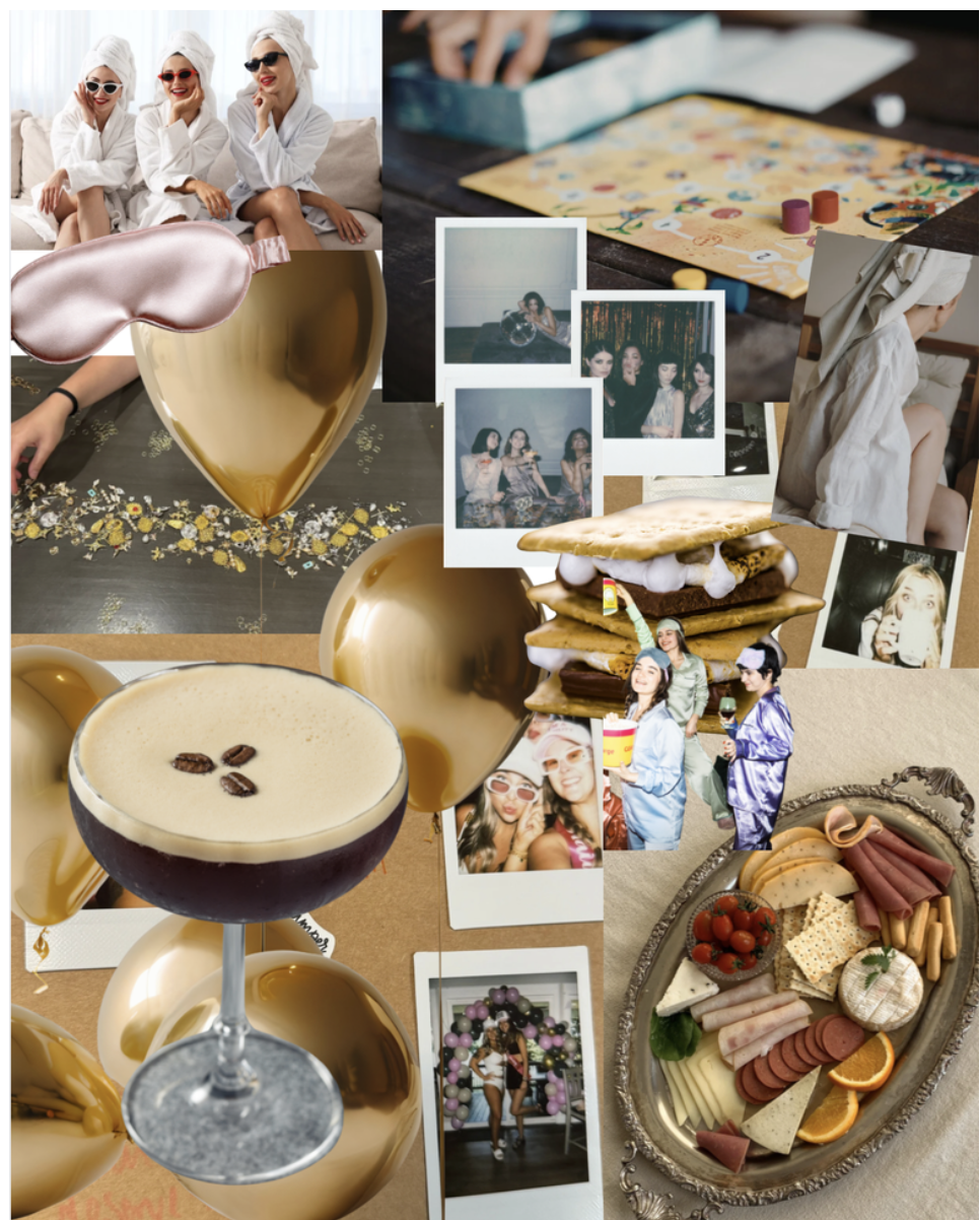 Girls Gone Mild cozy bachelorette mood board